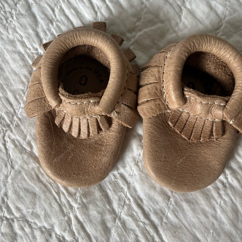 Freshly Picked Tan Leather Moccasins